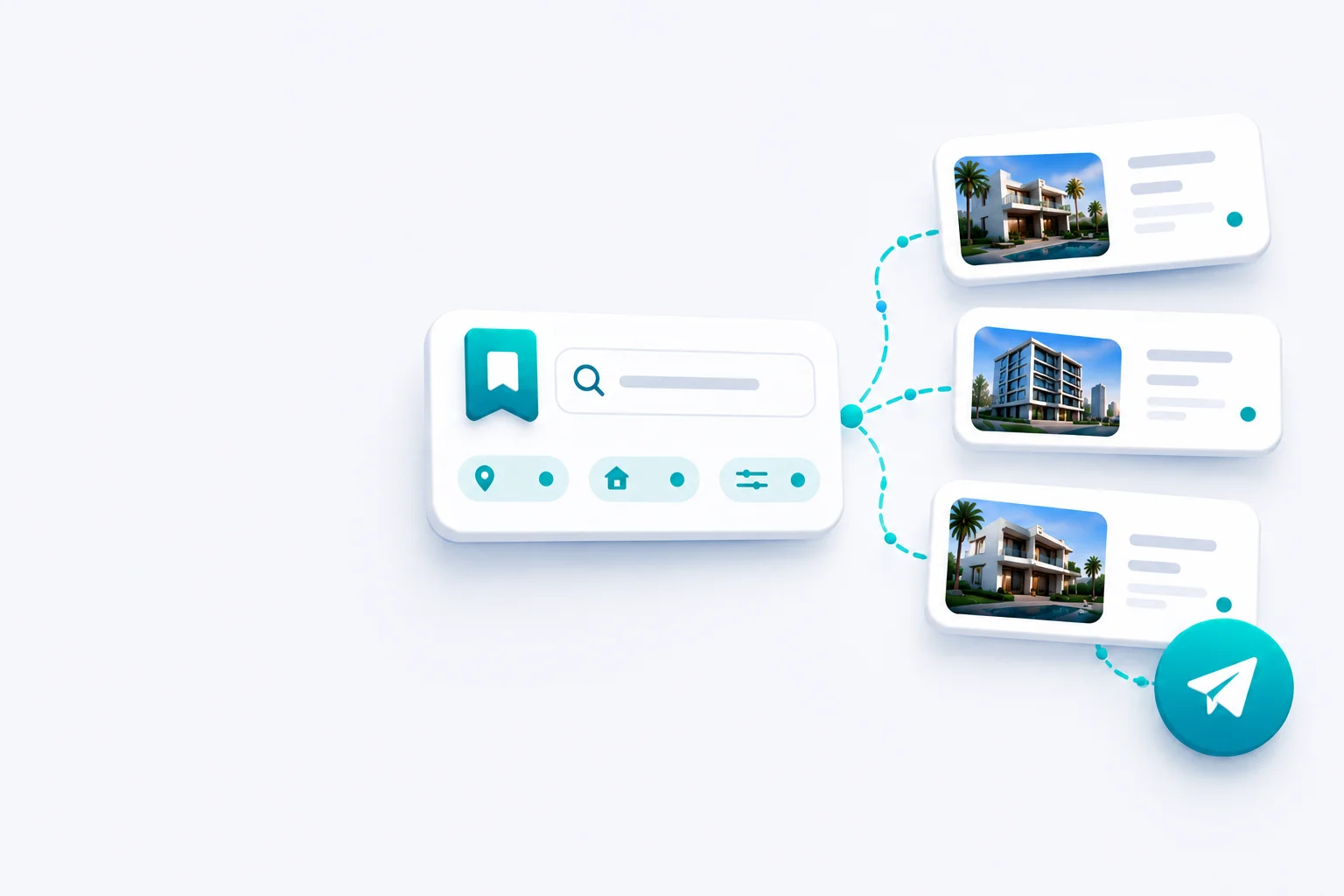 Saved search catching fresh listings and sending them to clients.